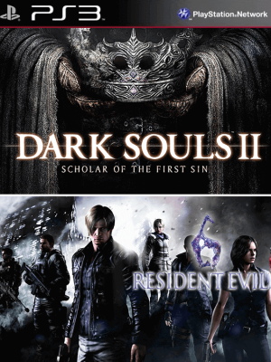 2 JUEGOS EN 1 DARK SOULS II: Scholar of the First Sin + RESIDENT EVIL 6 ps3